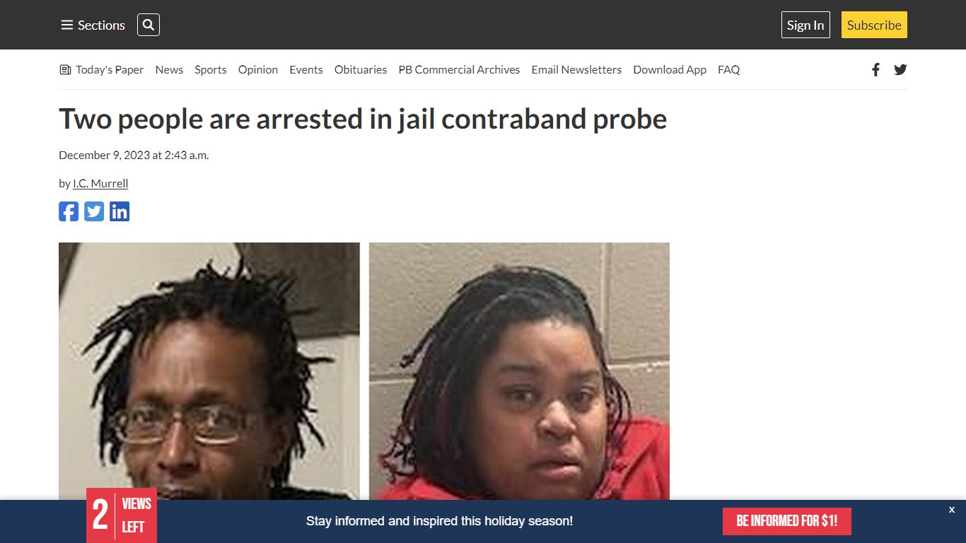 Two people are arrested in jail contraband probe | Pine Bluff ...
